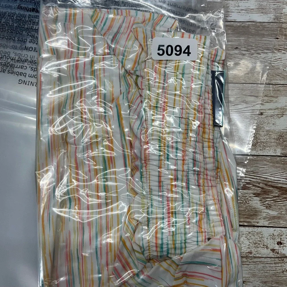 DSG Girls XL Stride Shorts White Multi Spacedye Moisture Wicking UPF 50 Athletic